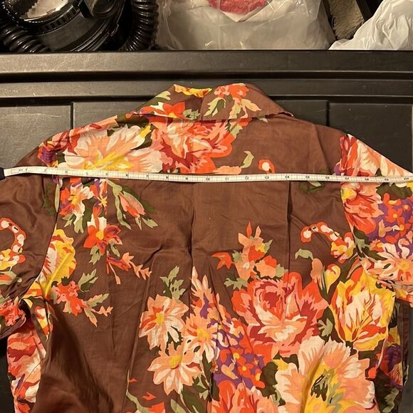 Soft Surroundings brown floral pull over tunic PS - Picture 12 of 13